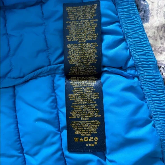 Polo by Ralph Lauren Toddler Puffer Vest in Blue with Orange Accents 2T